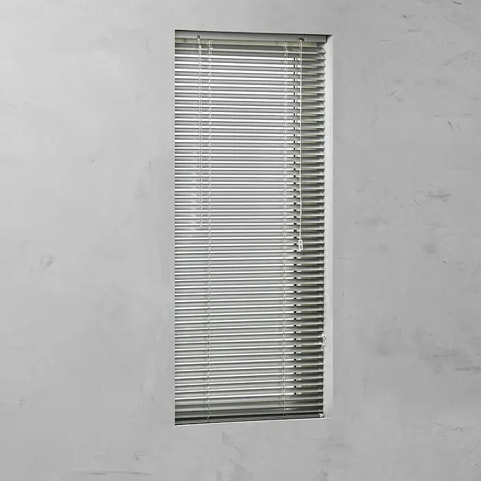 Žaluzina Basic - Š x V: 80 x 140 cm, Srebrne boje, Aluminij - Pogled sprijeda