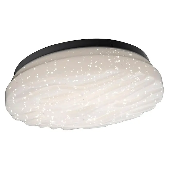LeuchtenDirekt Okrugla stropna LED svjetiljka Ria - 12 W, Ø x V: 250 mm x 8 cm, Bijele boje, Neutralno bijelo - Pogled odozdo