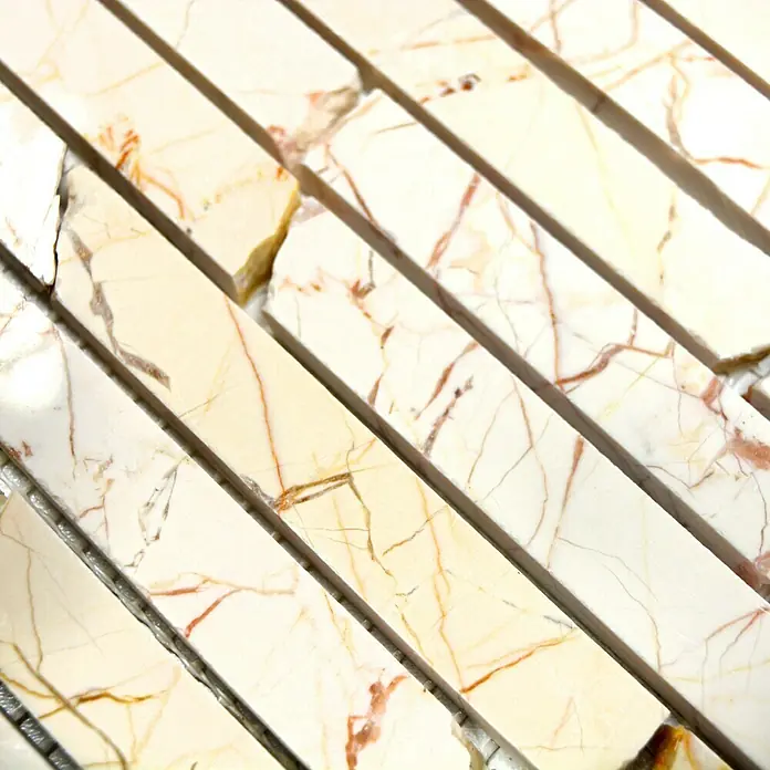 Mosaikfliese Golden Cream MOS BRICK 2807 - 30,5 x 32,2 cm, Cream, Matt