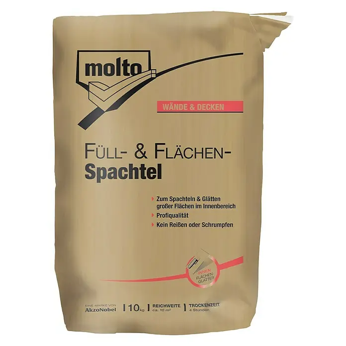 Molto Füllspachtel - 10 kg - Vorderansicht