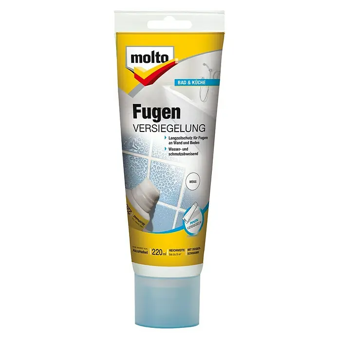 Molto Fugenversiegelung mit Dosierschwamm - Farblos, 22 ml - Vorderansicht