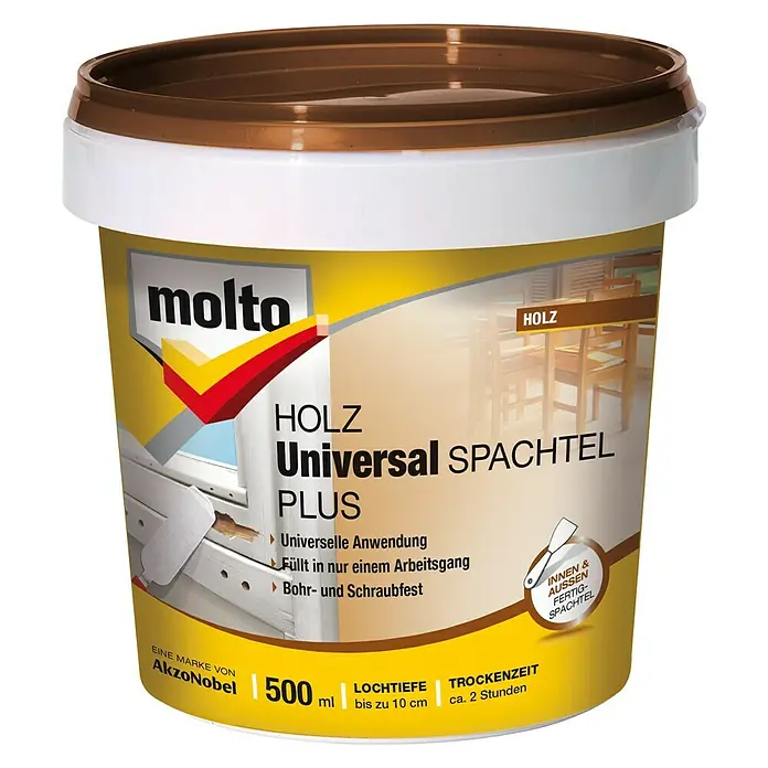 Molto Holzspachtel Universal - 500 ml - Vorderansicht