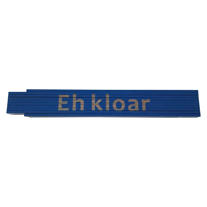 Heka Zollstock - Aufdruck: Eh kloar, Länge: 2 m, Blau