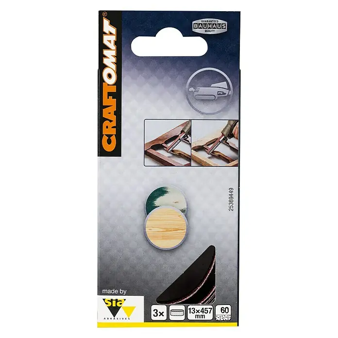 Craftomat Brusni remen BFWP - D x Š: 457 x 13 mm, Granulacija: 60, 3 Kom. - Pogled sprijeda