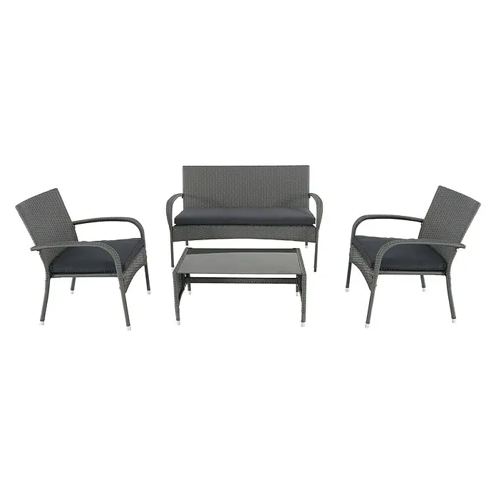 Sunfun Neila Conjunto de muebles - 4 piezas, Antracita