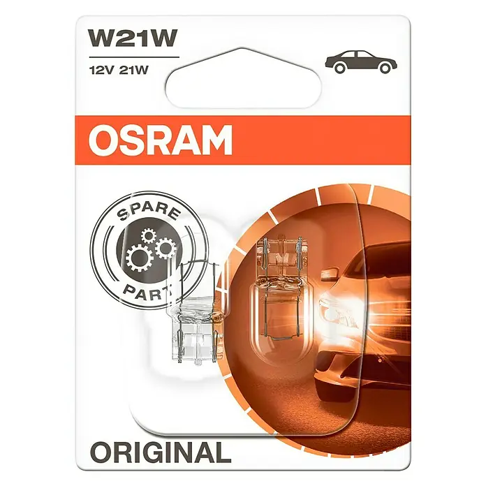 Osram Brems- & Schlusslichtleuchte Original Line - W21W, 2 Stk. - Vorderansicht