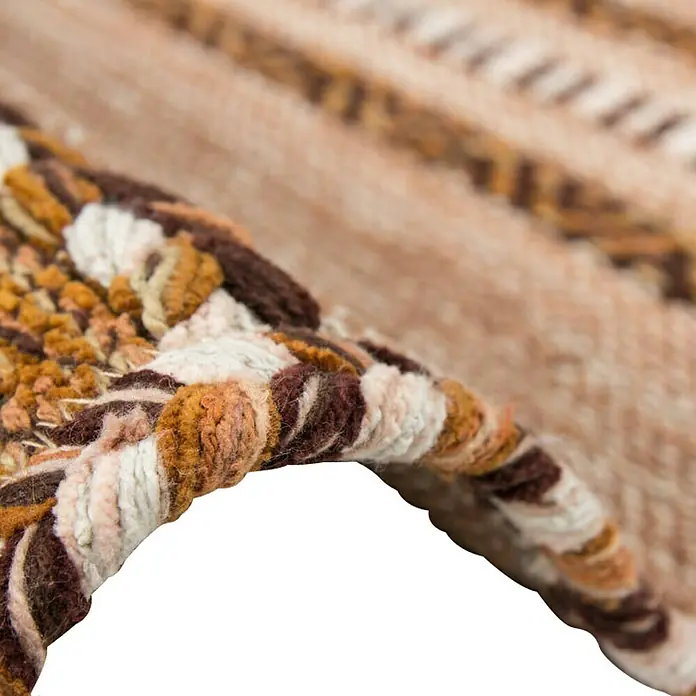 Kayoom Teppich Native - Braun, L x B: 230 x 160 cm, 100% Baumwolle - Detailaufnahme