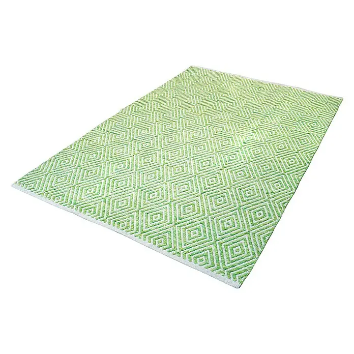 Kayoom Teppich Cocktail 300 - Grün, L x B: 230 x 160 cm, 100% Baumwolle - Ansicht von oben