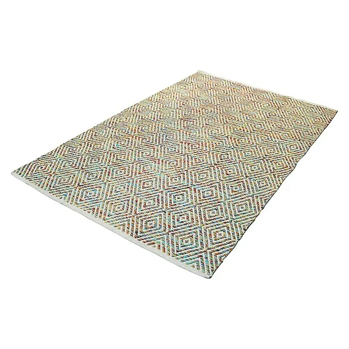 Kayoom Teppich Cocktail 300 - Bunt, L x B: 170 x 120 cm, 100% Baumwolle - Ansicht von oben