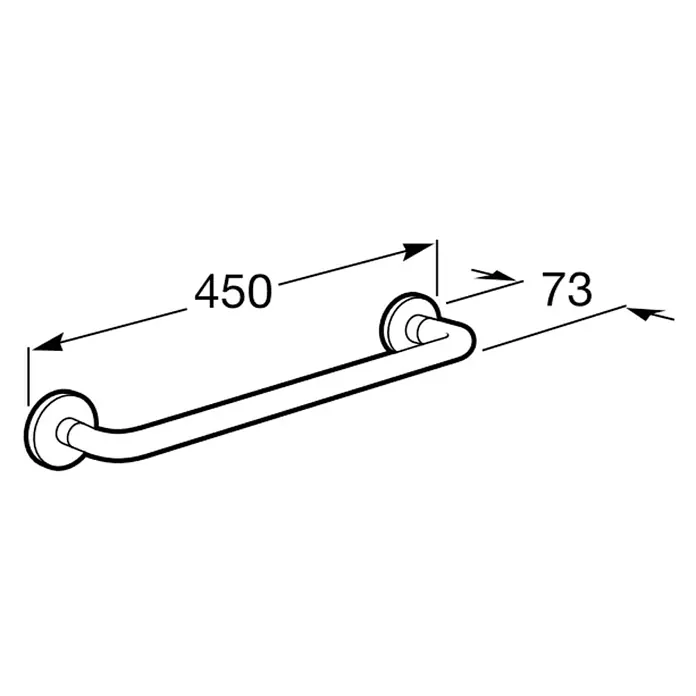 Roca Hotels 2.0 Toallero - Ancho: 45 cm, Atornillado, Brillante