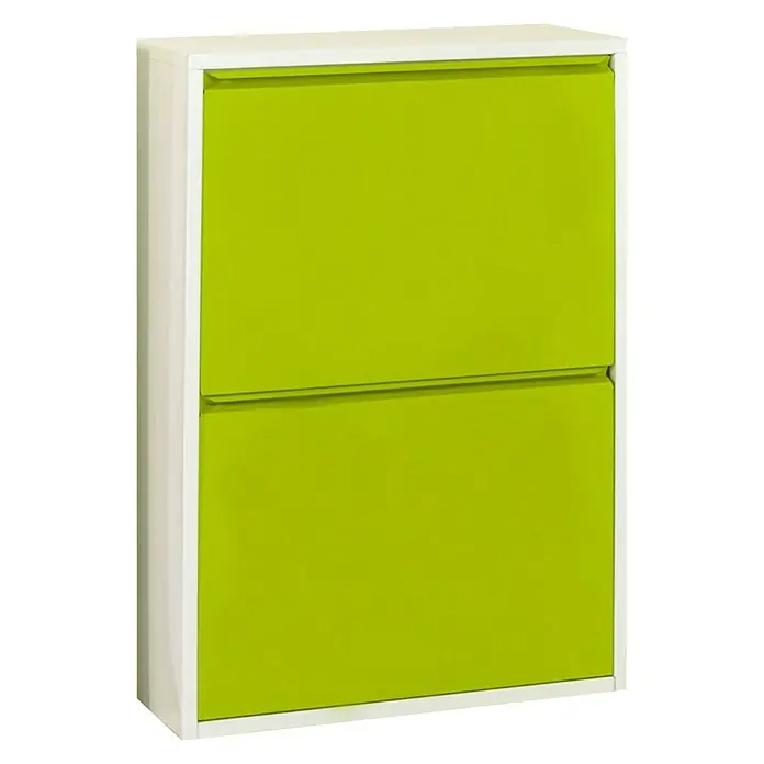 Simonrack Armario auxiliar - L x An x Al: 25 x 34 x 92 cm, Compartimentos con 2 cubetas extraíbles, Lima