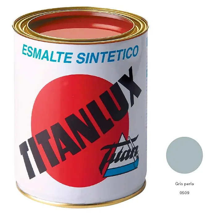 Titanlux Esmalte de color - Gris perla, 750 ml, Brillante