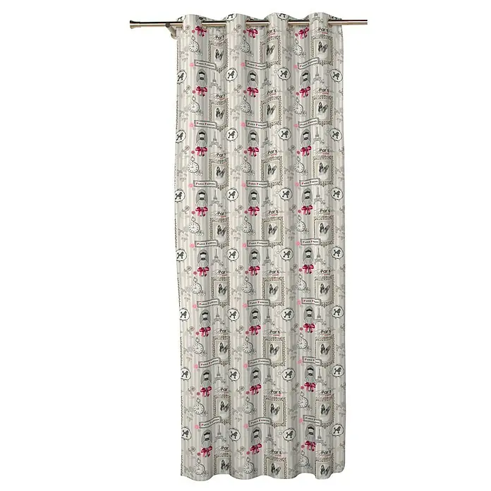 Cortina con ollaos Sunset - 140 x 270 cm, 30% algodón  y 70% poliéster, Multicolor