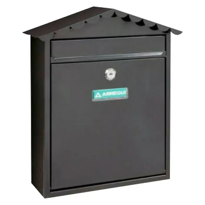Arregui Visit Buzón de correo E-5744 - Acero, L x An x Al: 9 x 26 x 36 cm, Negro