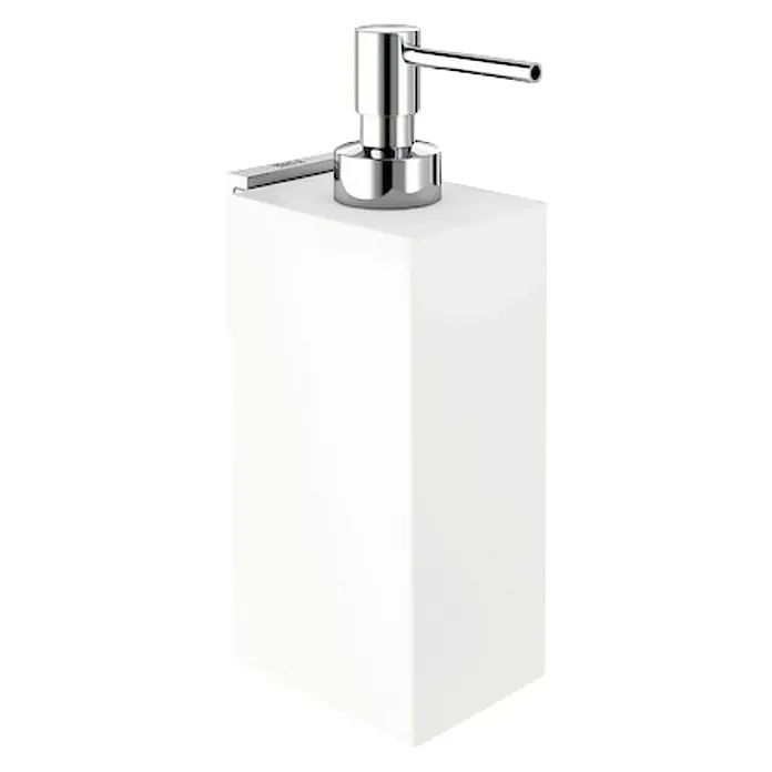 Roca Rubik Dispensador de jabón - Blanco/Cromado
