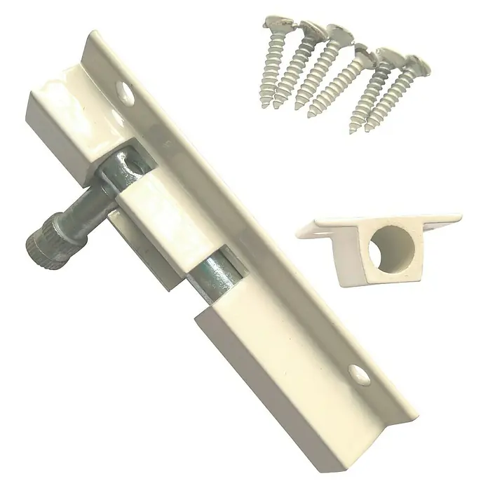 Cerrojo - Largo: 100 mm, Aluminio, Blanco