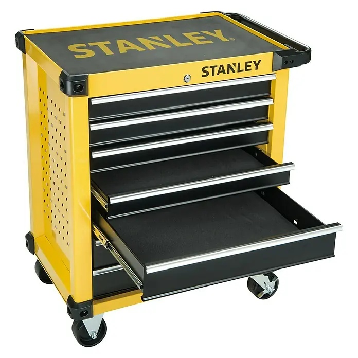 Stanley Carro portaherramientas STA174306 - L x An x Al: 85,5 cm x 68 cm x 47 mm, Acero, Amarillo/Negro