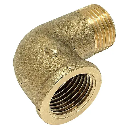 Codo de latón M-H