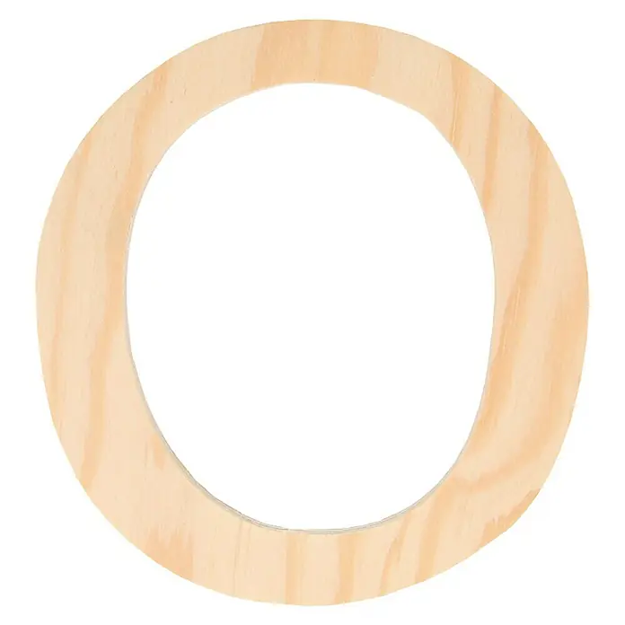 Artemio Letra de madera - Motivo: O, L x An x Al: 11,5 x 1 x 11,5 cm, Madera