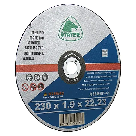 Stayer  Disco de corte para acero inoxidable