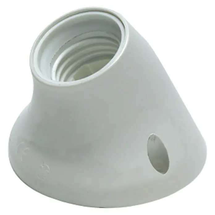 Famatel Casquillo para lámparas 178 - E27, Blanco, Termoplástico