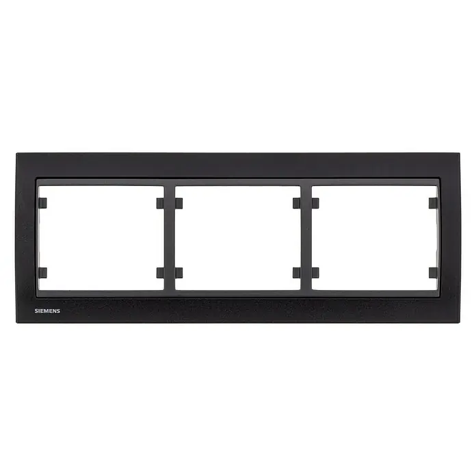 Siemens Delta Iris Marco - Negro, x 3, Aluminio, Montaje en la pared