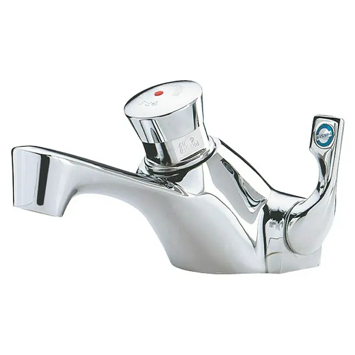 Grifo con temporizador 2 aguas 3000 - Cromo, Brillante