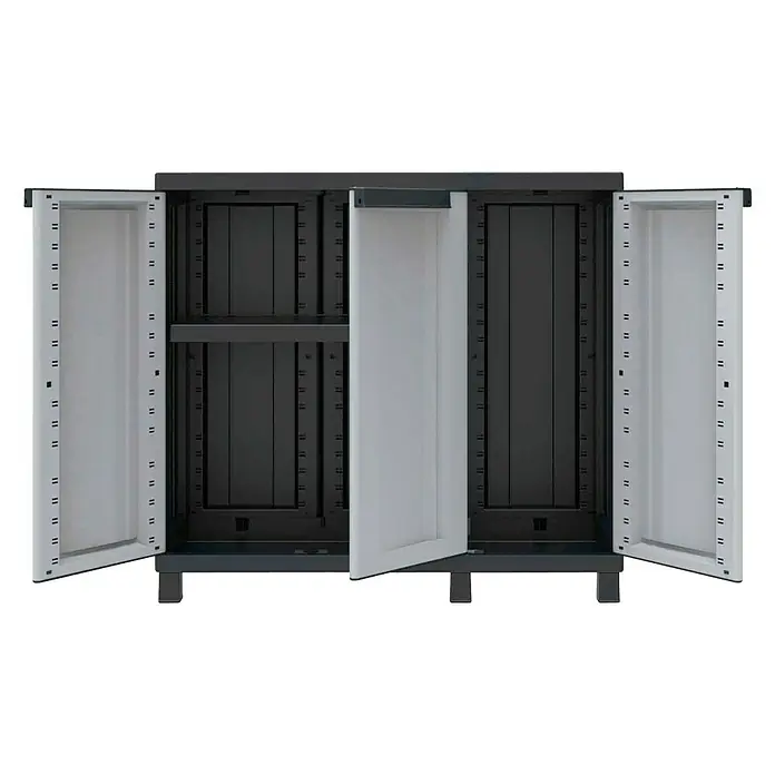 Terry Armario de PVC con 3 puertas - L x An x Al: 39 x 102 x 91,5 cm, Capacidad de carga: 20 kg/balda
