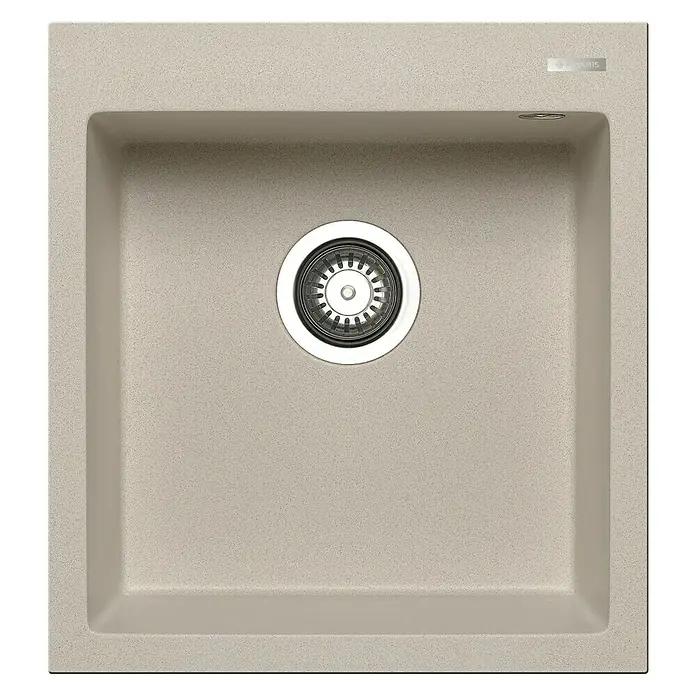 Pyramis Einbauspüle Istros - 46 x 50 cm, Pyragranite, Beige - Ansicht von oben