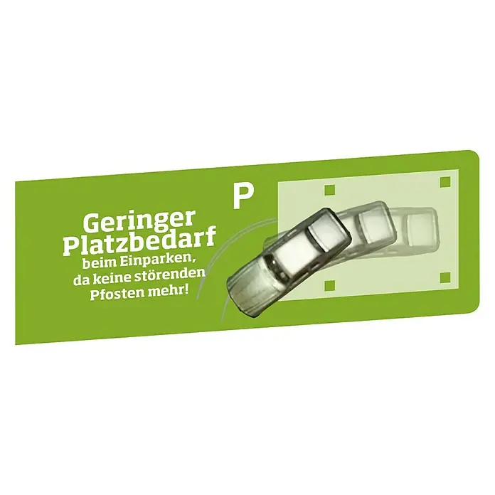 Weka Carport - Einfahrtshöhe: 2,41 m vorne, Schneelast: 125 kg/m², 6,06 x 3,06 m, Material Dach: PVC