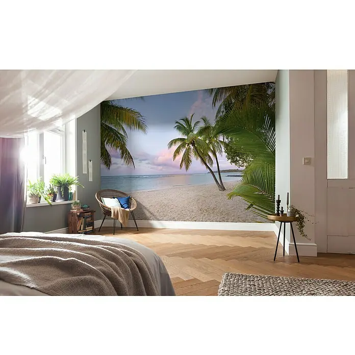 Komar Into Illusions Fototapete Paradise Morning - 4 -tlg., B x H: 368 x 248 cm, Vlies - Detailaufnahme