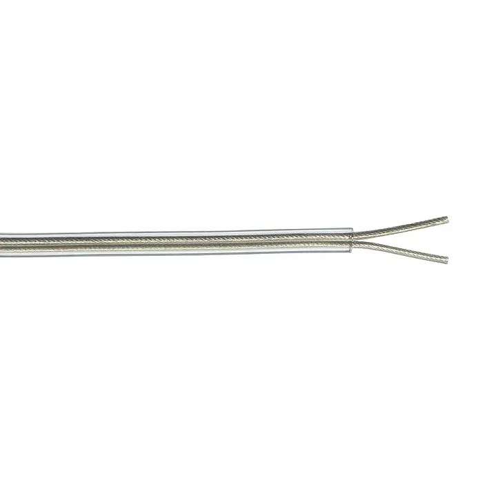 Izolirani kabel - 2-žilno, 5 m, Prozirno - Pogled sprijeda