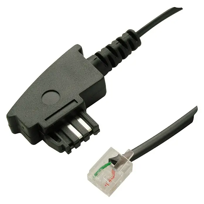 Schwaiger DSL-Anschlusskabel - 3 m, RJ12-Stecker - Vorderansicht
