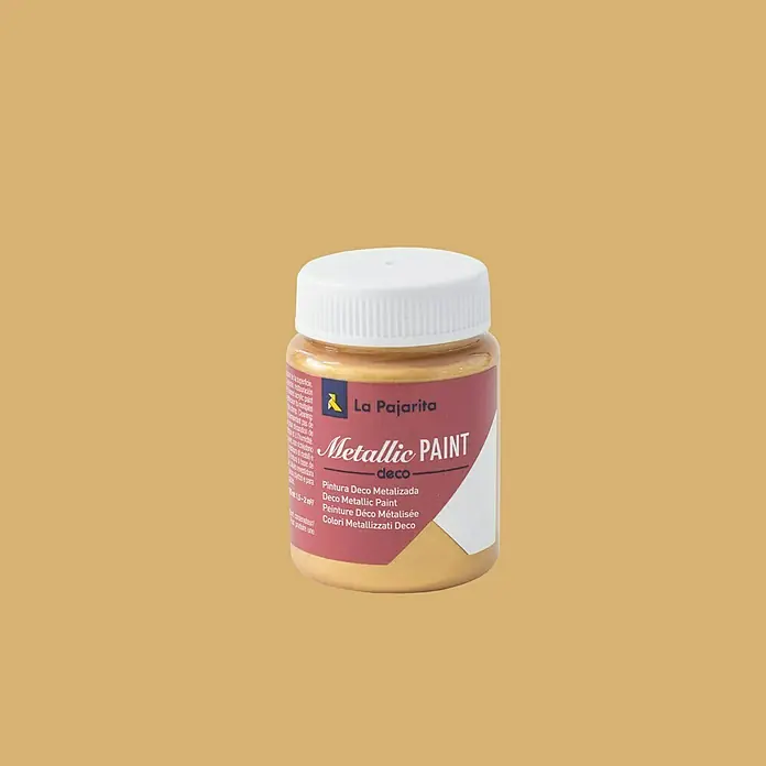 La Pajarita Pintura Metallic Paint - Real gold, 75 ml, Brillante - Vista frontal