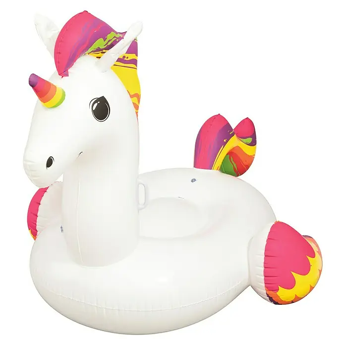 Bestway Badetier Einhorn Rider - L x B x H: 233 x 156 x 136,5 cm - Diagonale Ansicht