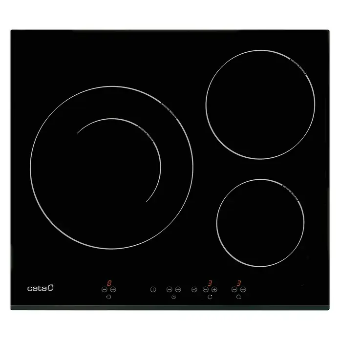 Cata Placa de inducción IB6030BK - Zonas de cocción: 3 ud. - Vista descendente