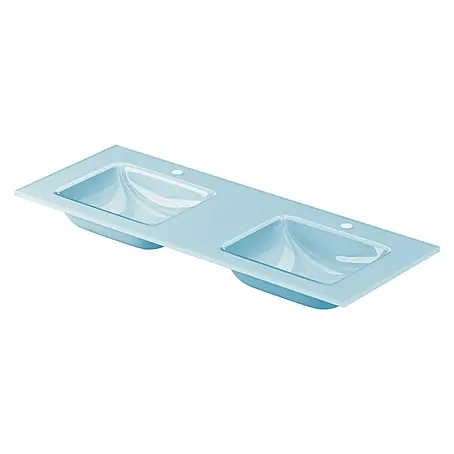 Lavabo doble Cristal