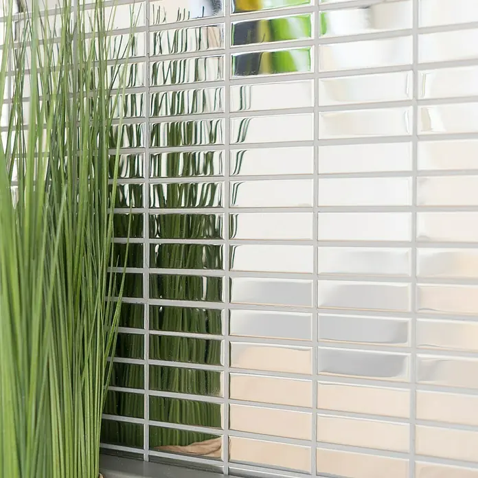 Mosaikfliese Rechteck Steel XCE 1548G - 29,8 x 30,5 cm, Silber, Glänzend - Stimmungsaufnahme