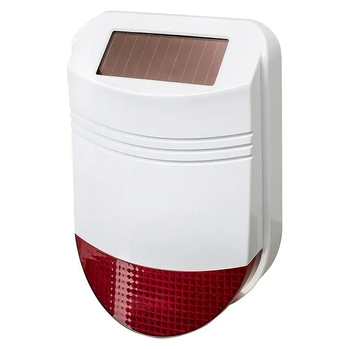 Safe2Home Alarmanlagen-Set SP110 Komplett mit Solar Außensirene - Mit Solar-Außensirene, L x B x H: 195 x 136 x 31 mm - Vorderansicht