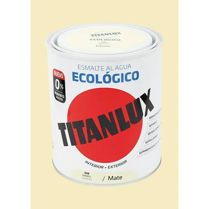 Titanlux Esmalte de color Eco Marfil - 750 ml, Mate