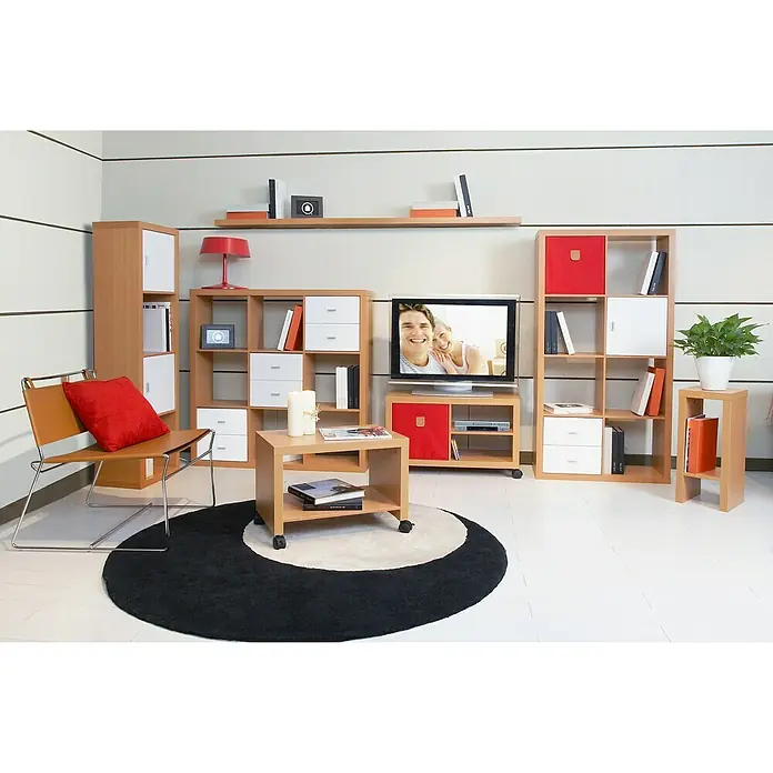 Phönix Aufbewahrungsbox Stor It - L x B x H: 34 x 34 x 34 cm, Polyester-Canvas, Rot - Stimmungsaufnahme