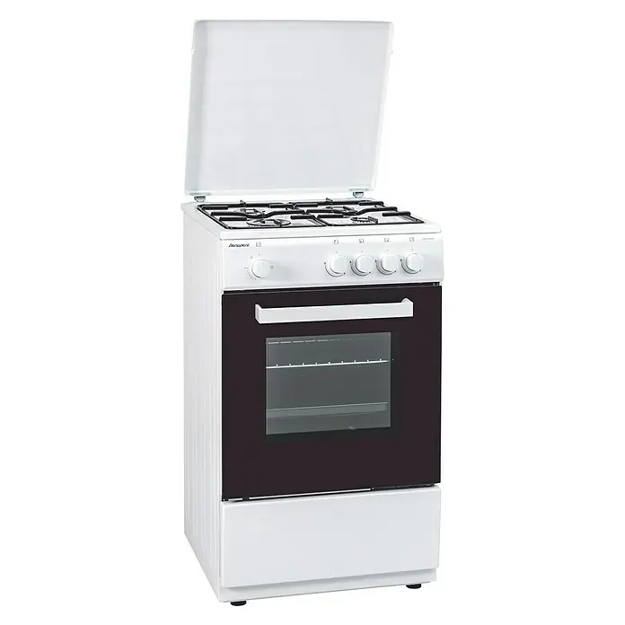 Benavent Cocina CBE450WB - Horno: Puerta con vidrio doble, Zona de cocción: 4 zonas de cocción, Blanco