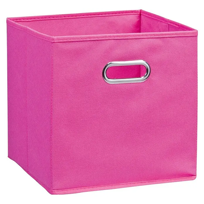 Zeller Present Caja plegable Tela - 32 x 32 x 32 cm, Rosa