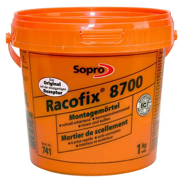 Racofix Schnellmontagemörtel 8700 - 1 kg - Vorderansicht
