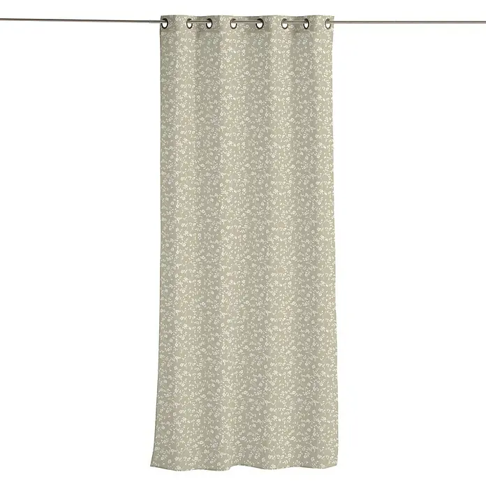 Cortina con ollaos Afrodita - 140 x 260 cm, 75% algodón y 25% poliéster, Marrón/Blanco