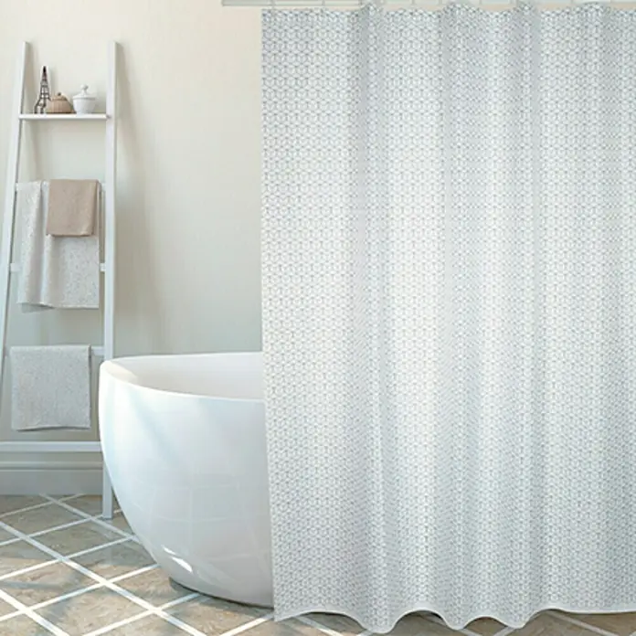 Venus Cortina de baño textil Mozaika - An x Al: 180 x 200 cm, Blanco, Negro