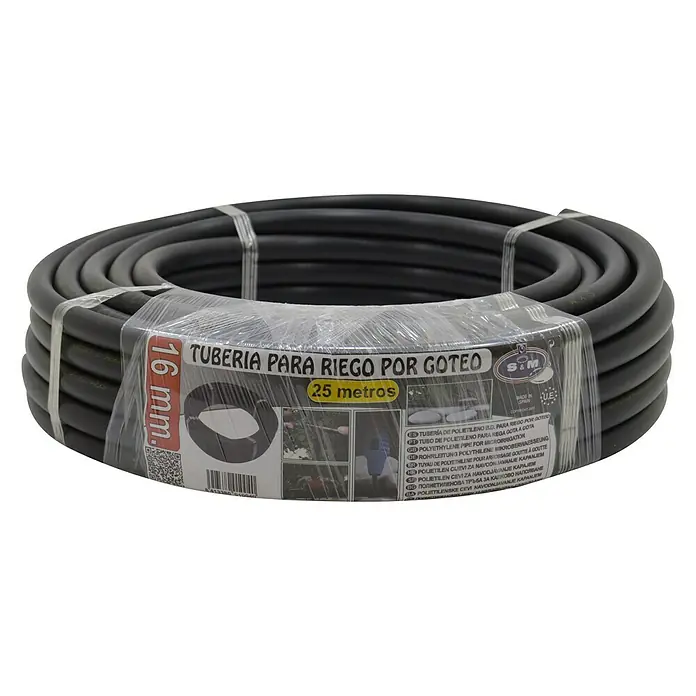 Tubo PE goteo - Ø x L: 16 mm x 25 m, Plástico