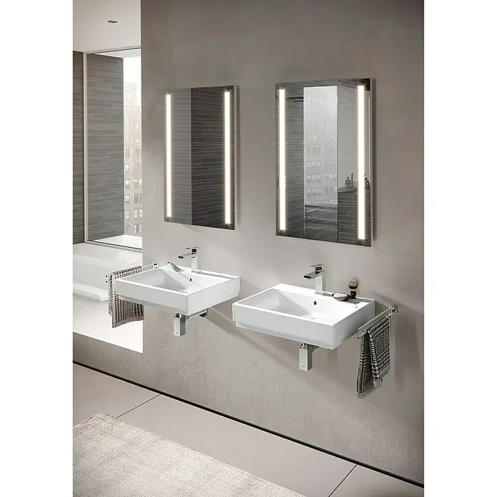 Grohe Essentials Cube Toallero de barra - 2 brazos, Cromo, Brillante