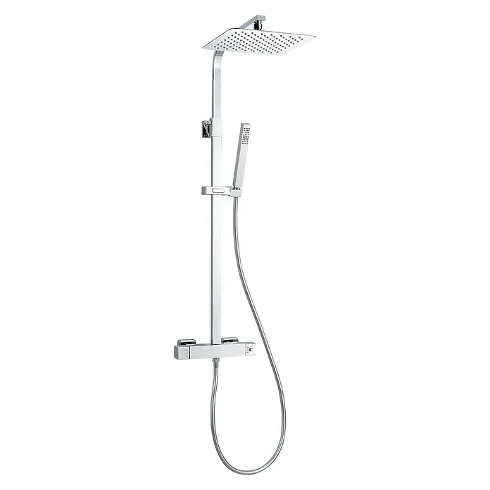 Camargue Sistema de ducha Glymur - Con grifo termostático, Número de tipos de chorro: 1 ud., Cromo