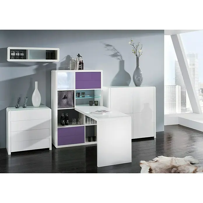 Phönix Atlanta Container - L x B x H: 38 x 55 x 34 cm, Lila, Anzahl Schubladen: 2 Stk. - Stimmungsaufnahme